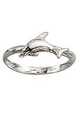 superb itsy-bitsy dolphin silver ring for kids and children      